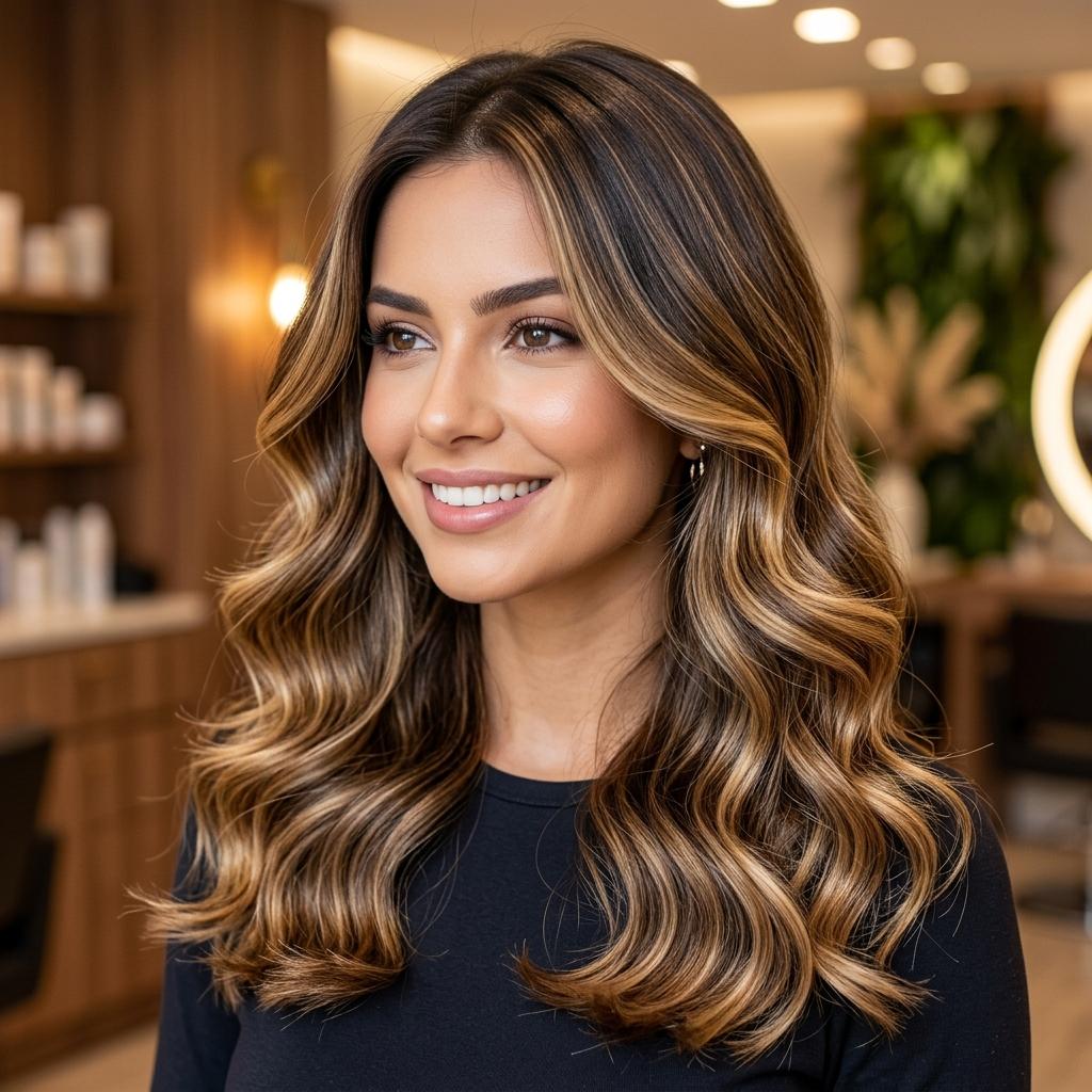 Cabelo Depois da Balayage
